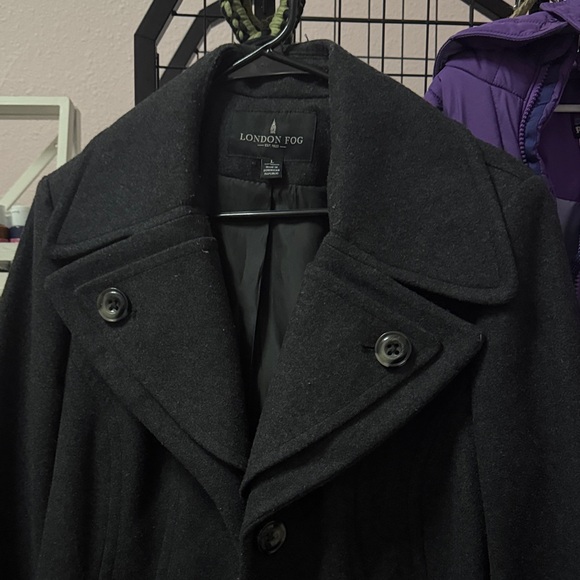 London Fog Jackets & Blazers - London Fog women’s Charcoal Peacoat